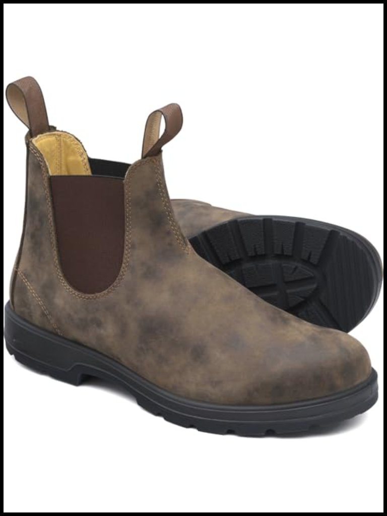 Waterproof Faux Leather Block Heel Chelsea Ankle Booties Slip-On Chunky